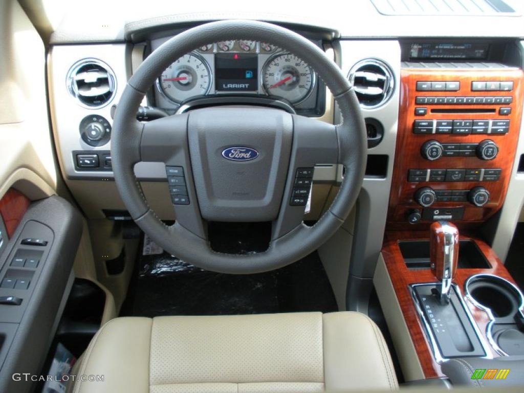 2010 F150 Lariat SuperCab - Red Candy Metallic / Tan photo #7