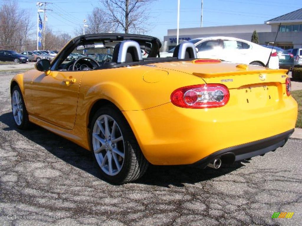 2009 Competition Yellow Mazda MX5 Miata Grand Touring Roadster