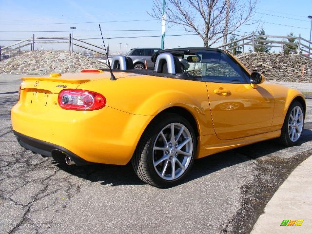 2009 Competition Yellow Mazda MX5 Miata Grand Touring Roadster