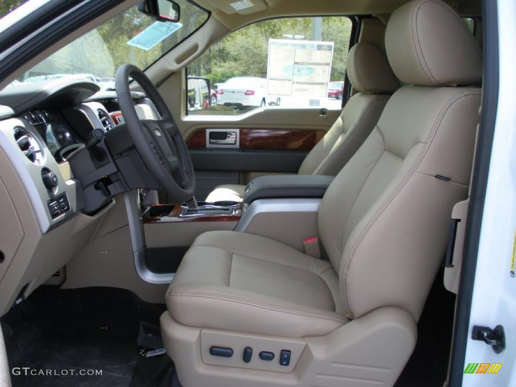 2010 F150 Lariat SuperCab 4x4 - Oxford White / Tan photo #5