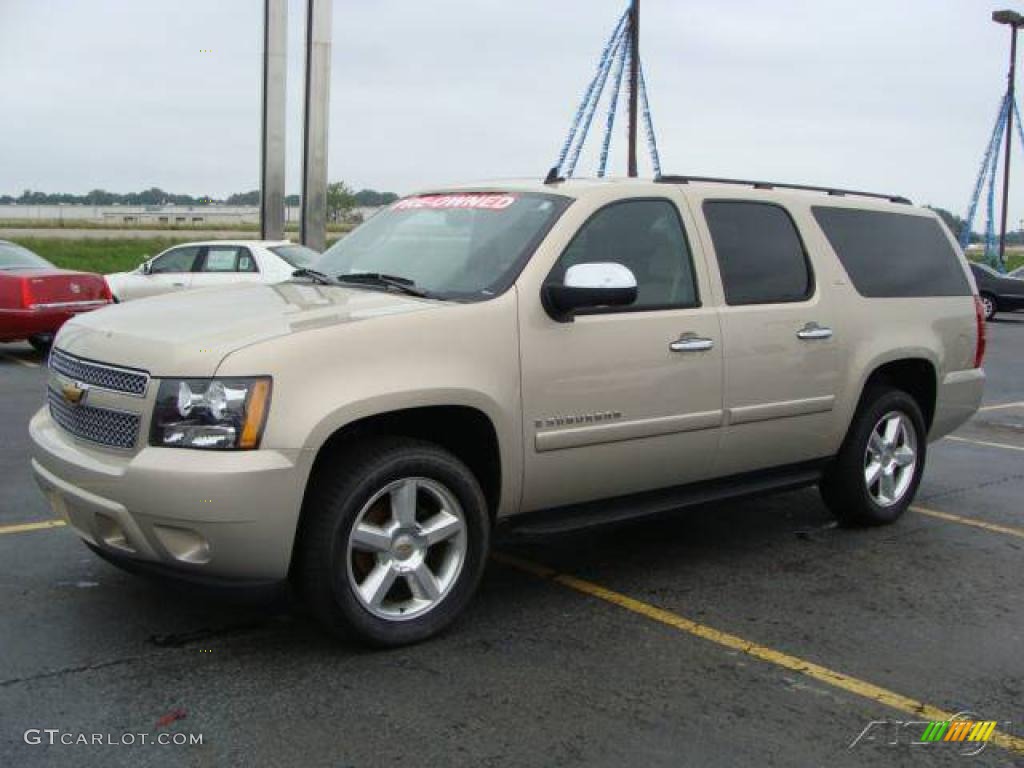 2008 Suburban 1500 LTZ 4x4 - Gold Mist Metallic / Light Cashmere/Ebony photo #1