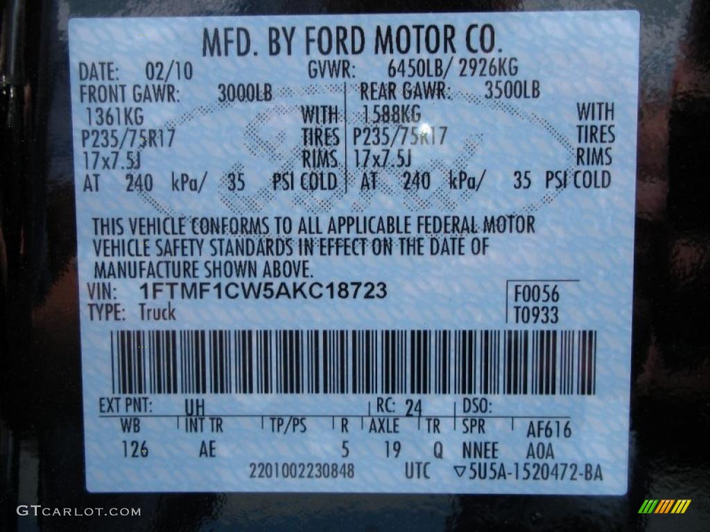 2010 F150 XL Regular Cab - Tuxedo Black / Tan photo #11