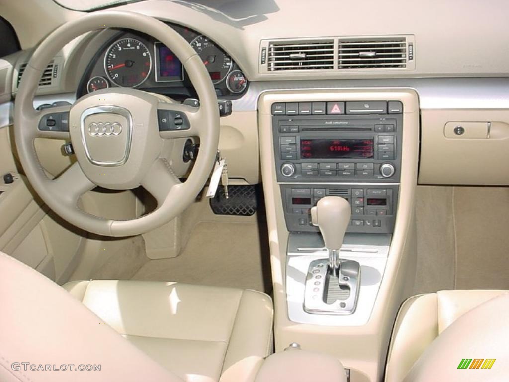 2008 A4 2.0T Sedan - Ibis White / Beige photo #14