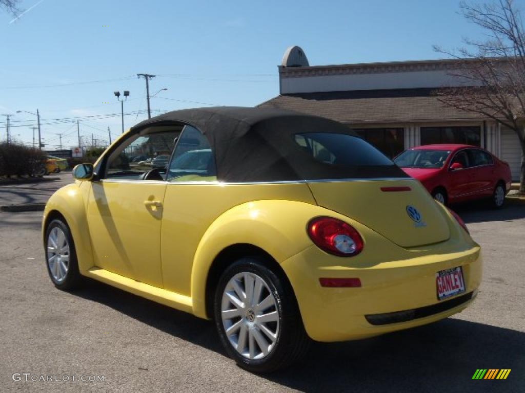 2008 New Beetle SE Convertible - Sunflower Yellow / Black photo #3