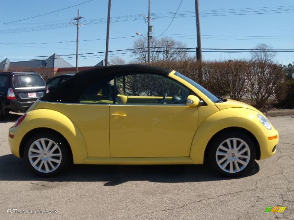 2008 New Beetle SE Convertible - Sunflower Yellow / Black photo #6