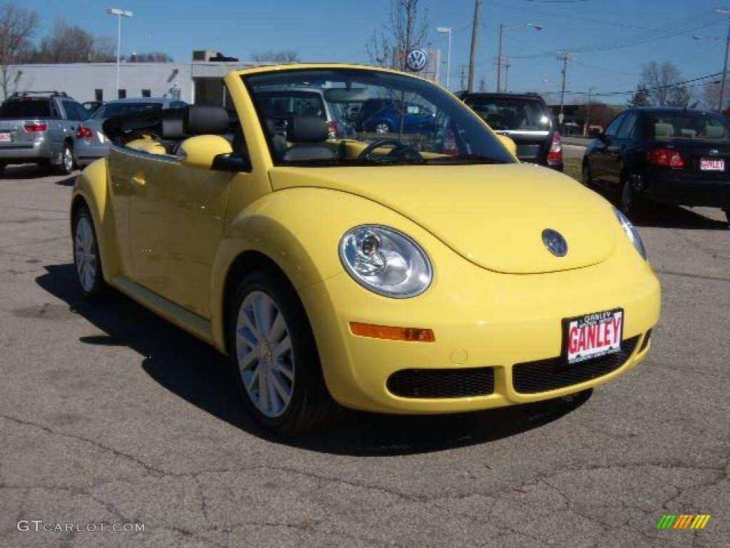 2008 New Beetle SE Convertible - Sunflower Yellow / Black photo #11
