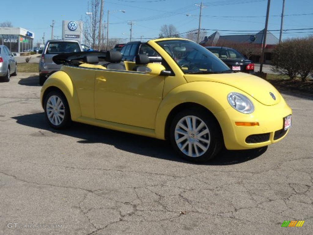 2008 New Beetle SE Convertible - Sunflower Yellow / Black photo #12