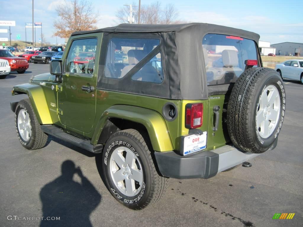 2008 Wrangler Sahara 4x4 - Jeep Green Metallic / Dark Slate Gray/Medium Slate Gray photo #7