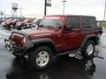 2008 Red Rock Crystal Pearl Jeep Wrangler Rubicon 4x4  photo #1
