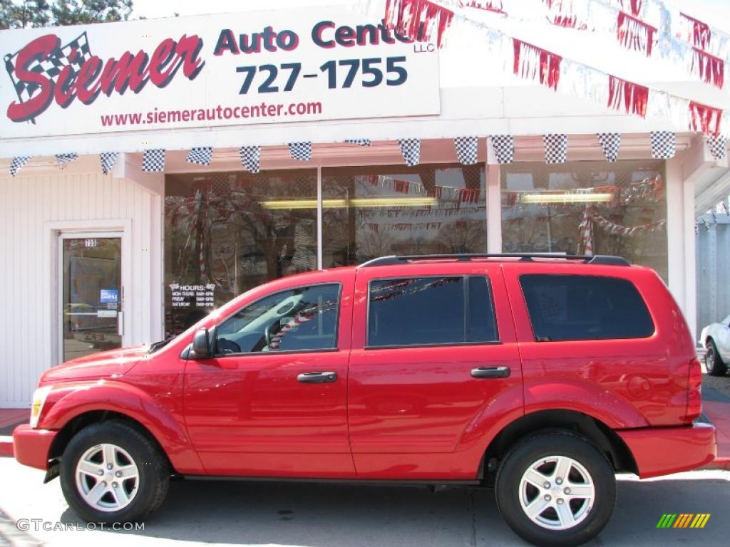 2005 Durango SLT 4x4 - Flame Red / Medium Slate Gray photo #1