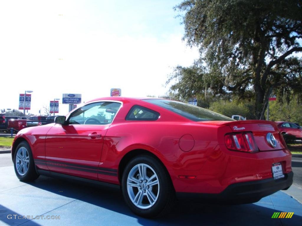 2010 Mustang V6 Coupe - Red Candy Metallic / Stone photo #3