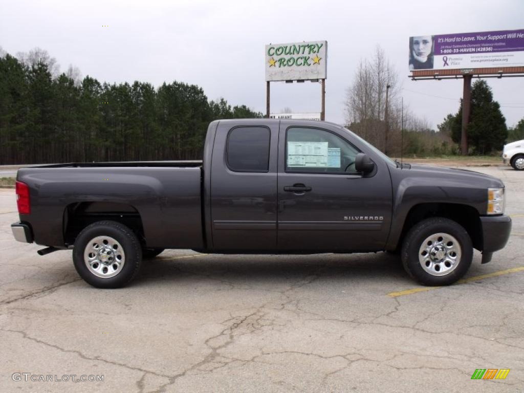 2010 Silverado 1500 LS Extended Cab - Taupe Gray Metallic / Dark Titanium photo #6