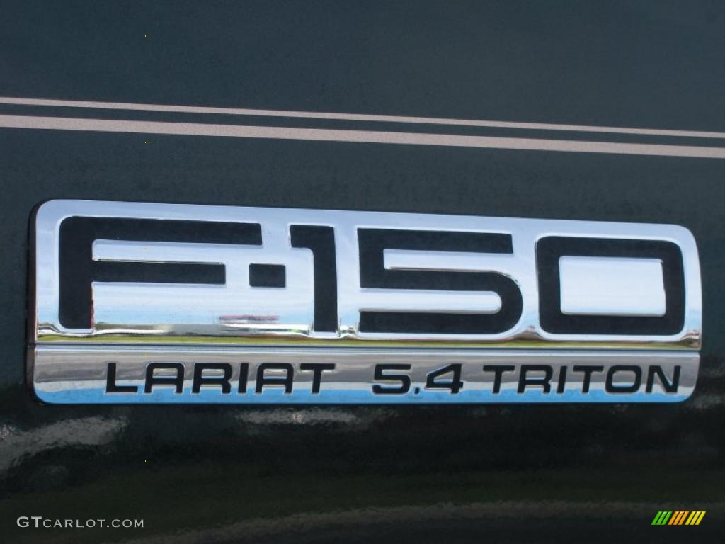 2004 F150 Lariat SuperCrew - Aspen Green Metallic / Black photo #10