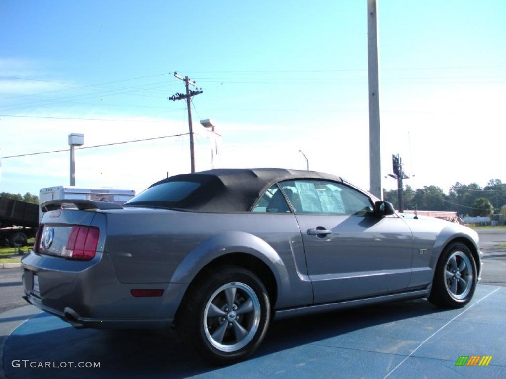 2006 Mustang GT Premium Convertible - Satin Silver Metallic / Black photo #5