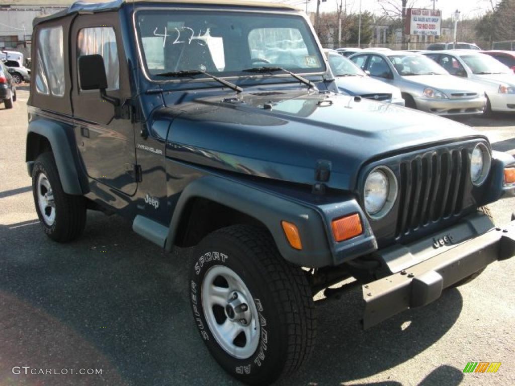 2000 Wrangler SE 4x4 - Patriot Blue Pearl / Camel photo #1