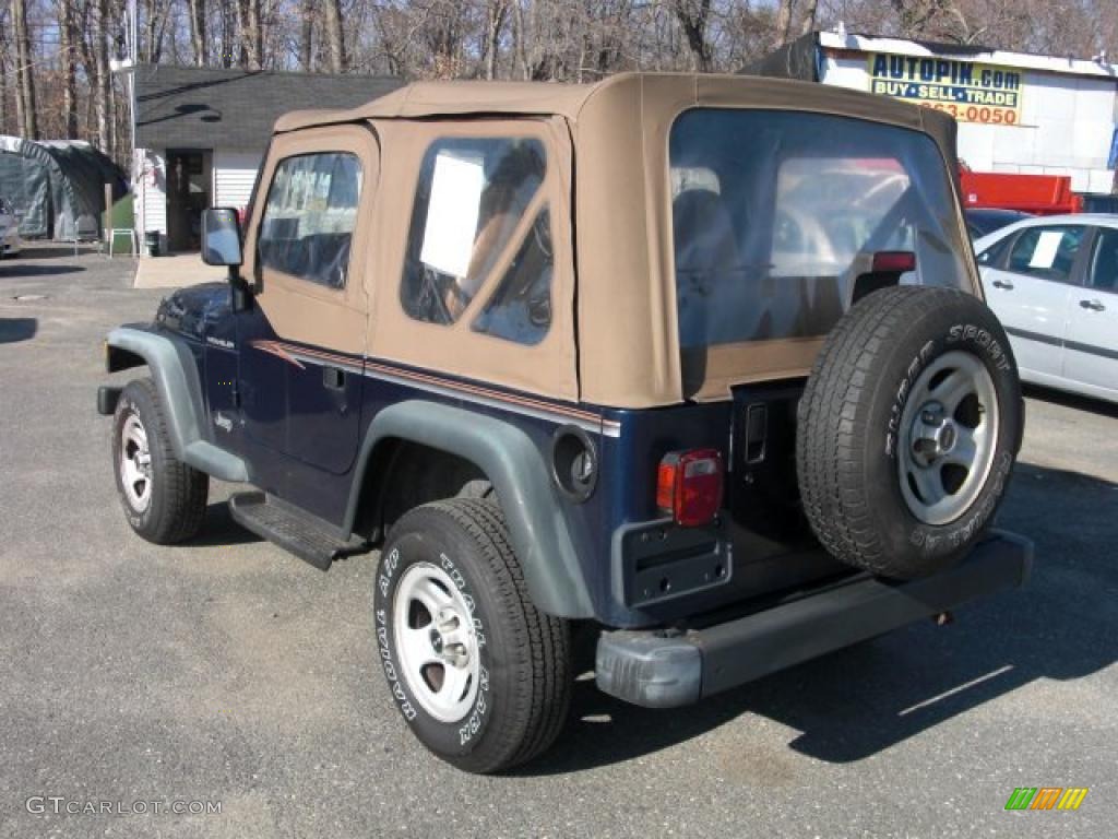 2000 Wrangler SE 4x4 - Patriot Blue Pearl / Camel photo #3