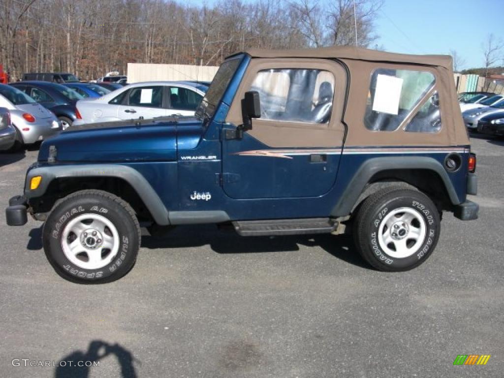 2000 Wrangler SE 4x4 - Patriot Blue Pearl / Camel photo #4
