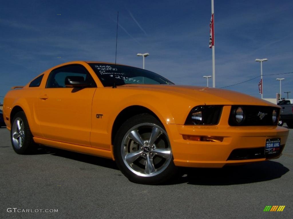 2008 Mustang GT Premium Coupe - Grabber Orange / Dark Charcoal photo #1