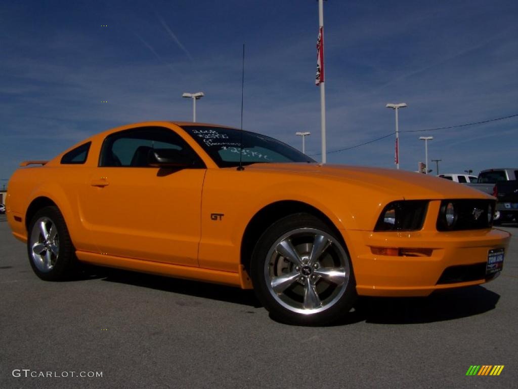 2008 Mustang GT Premium Coupe - Grabber Orange / Dark Charcoal photo #2