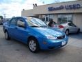 2007 Aqua Blue Metallic Ford Focus ZX4 SE Sedan  photo #2