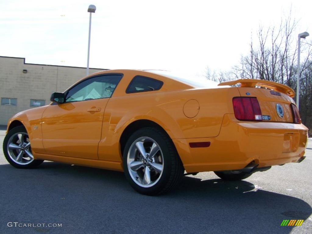 2008 Mustang GT Premium Coupe - Grabber Orange / Dark Charcoal photo #5