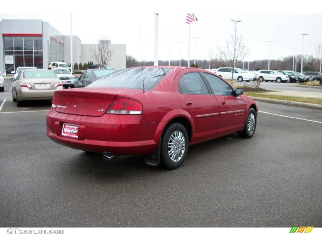 2001 Sebring LX Sedan - Inferno Red Tinted Pearlcoat / Dark Slate Gray photo #5
