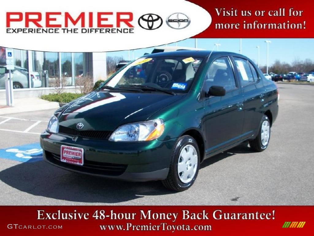 2002 ECHO Sedan - Electric Green Metallic / Shadow Gray photo #1