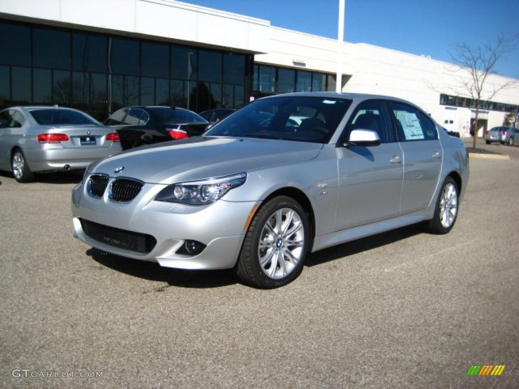 2010 5 Series 535i xDrive Sedan - Titanium Silver Metallic / Black Dakota Leather photo #1