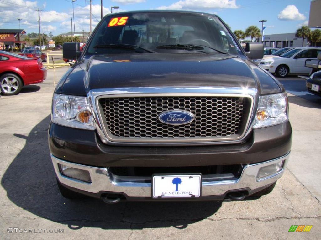 2005 F150 XLT SuperCrew 4x4 - Dark Stone Metallic / Black photo #3