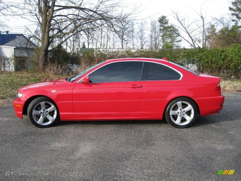 2004 3 Series 325i Coupe - Electric Red / Sand photo #5