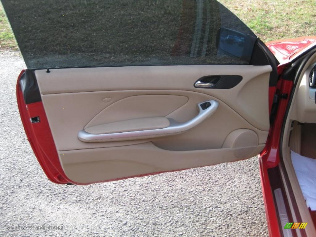 2004 3 Series 325i Coupe - Electric Red / Sand photo #15
