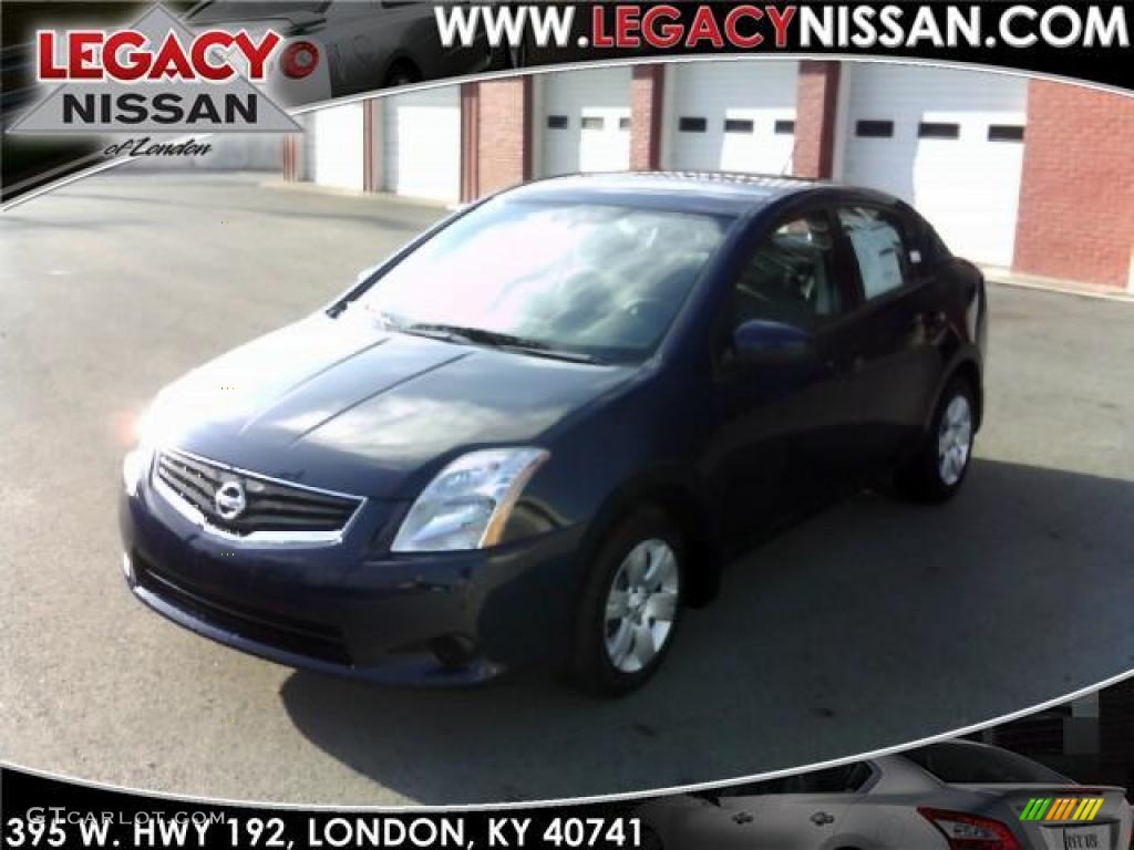 2010 Sentra 2.0 - Blue Onyx Metallic / Beige photo #1