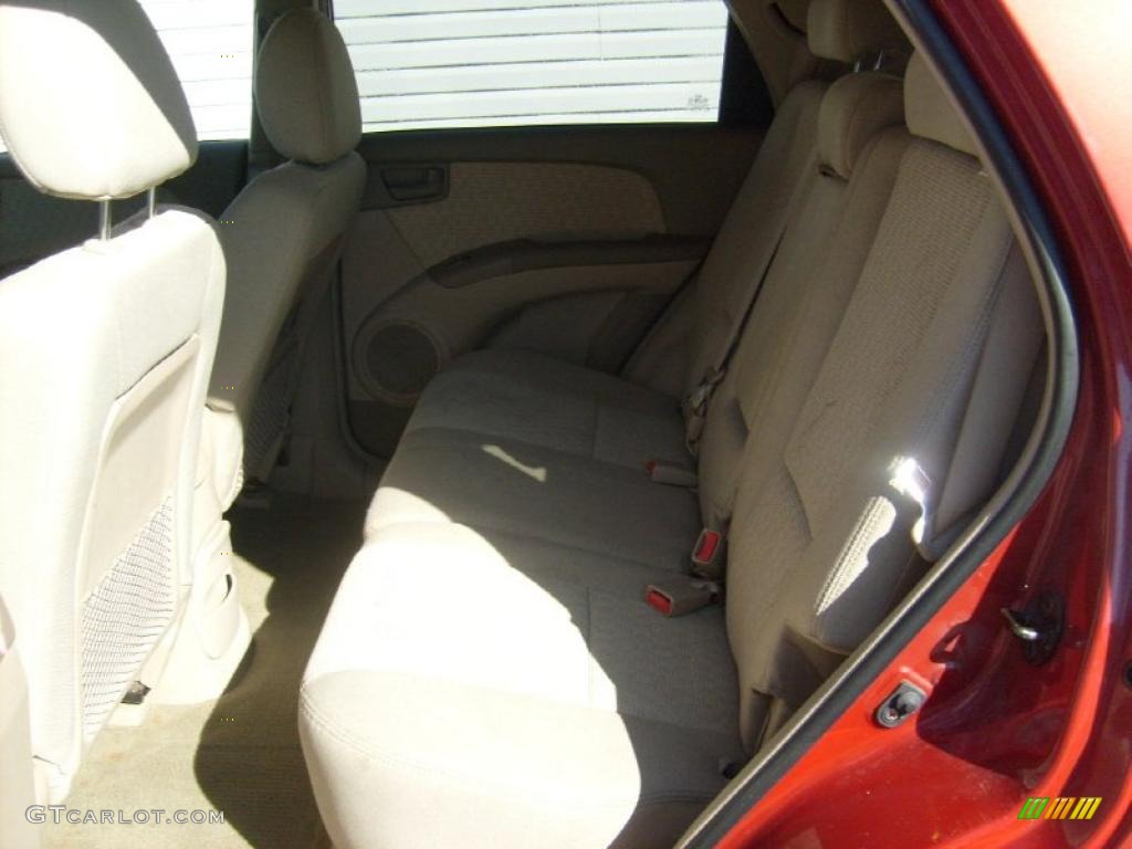 2007 Sportage LX - Volcanic Red / Beige photo #13