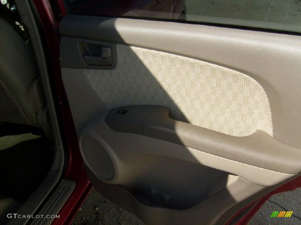 2007 Sportage LX - Volcanic Red / Beige photo #18