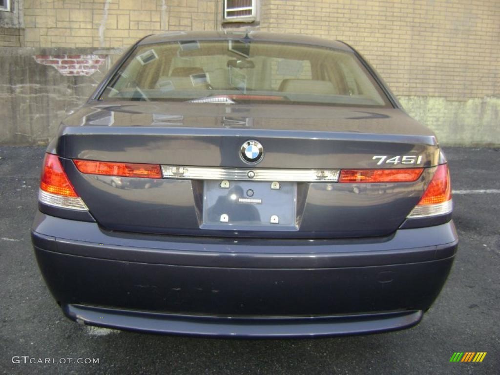 2002 7 Series 745i Sedan - Toledo Blue Metallic / Beige III photo #5