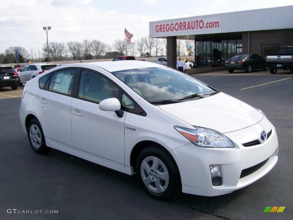 2010 Prius Hybrid II - Blizzard White Pearl / Dark Gray photo #1