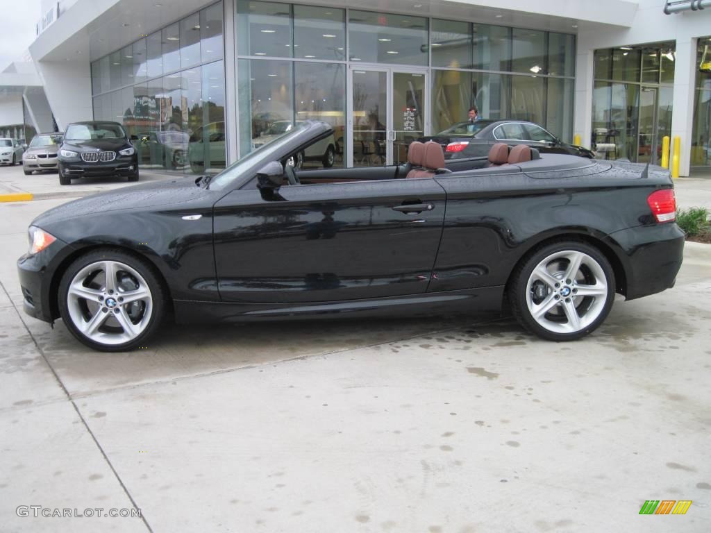 2010 1 Series 135i Convertible - Black Sapphire Metallic / Coral Red Boston Leather photo #3