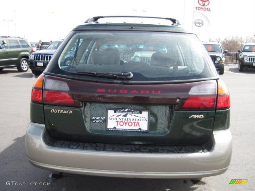 2000 Outback Wagon - Timberline Green Pearl / Beige photo #3