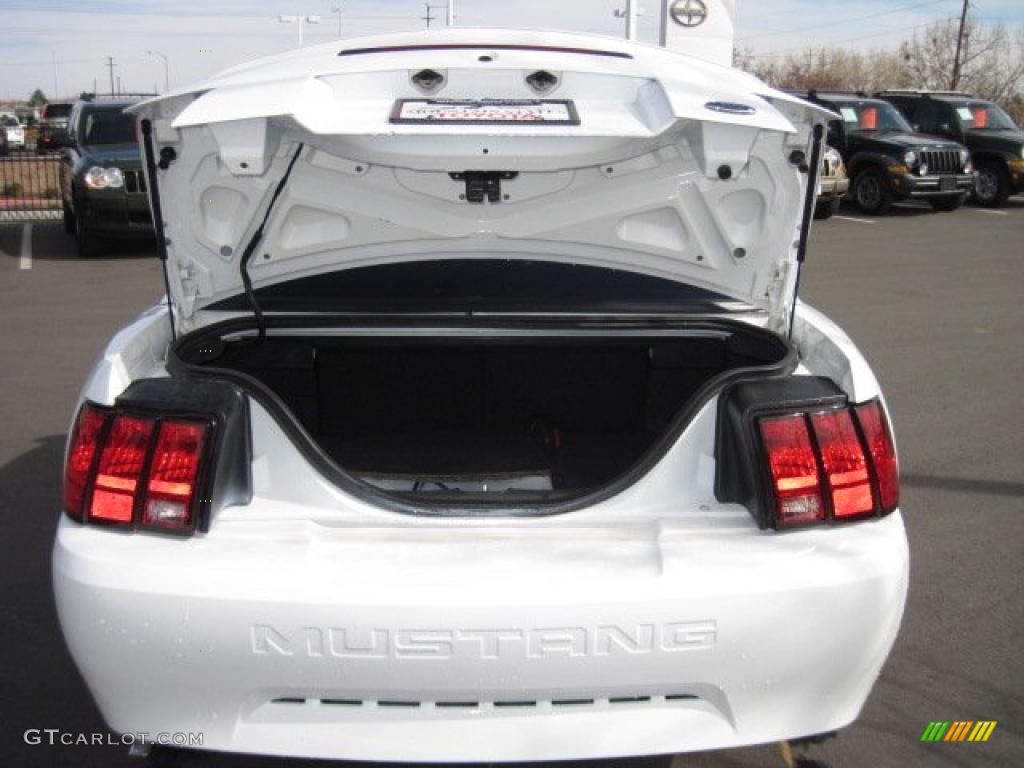 2000 Mustang V6 Coupe - Crystal White / Medium Graphite photo #28