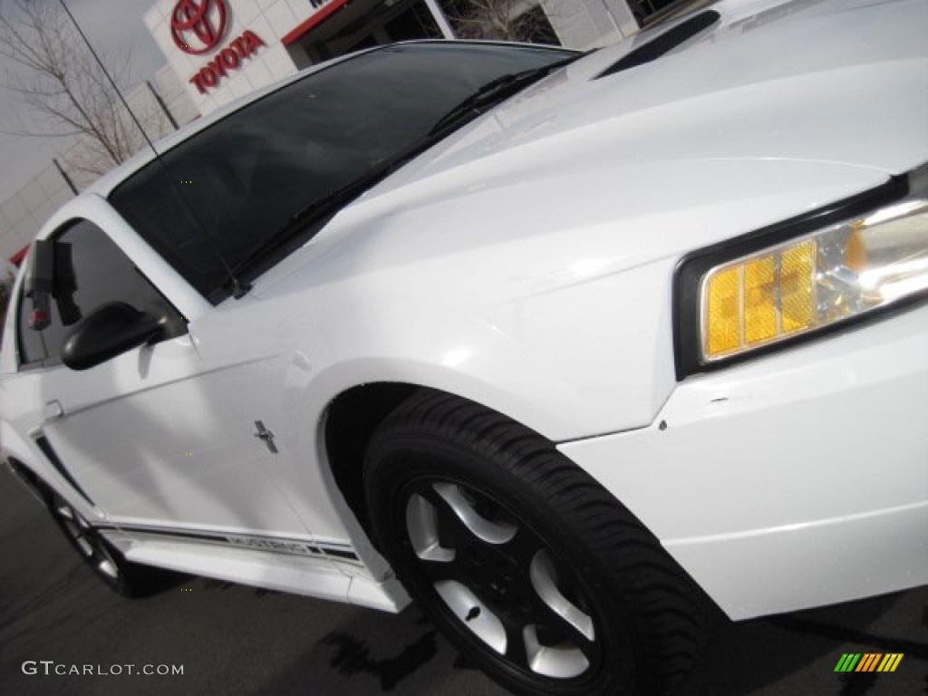 2000 Mustang V6 Coupe - Crystal White / Medium Graphite photo #33