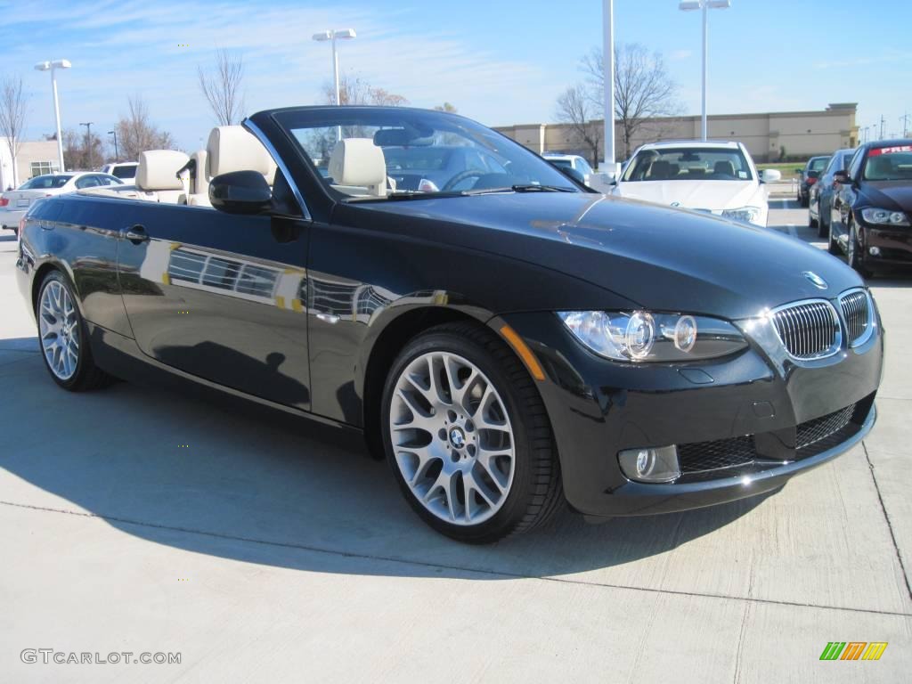 2010 3 Series 328i Convertible - Black Sapphire Metallic / Beige photo #2