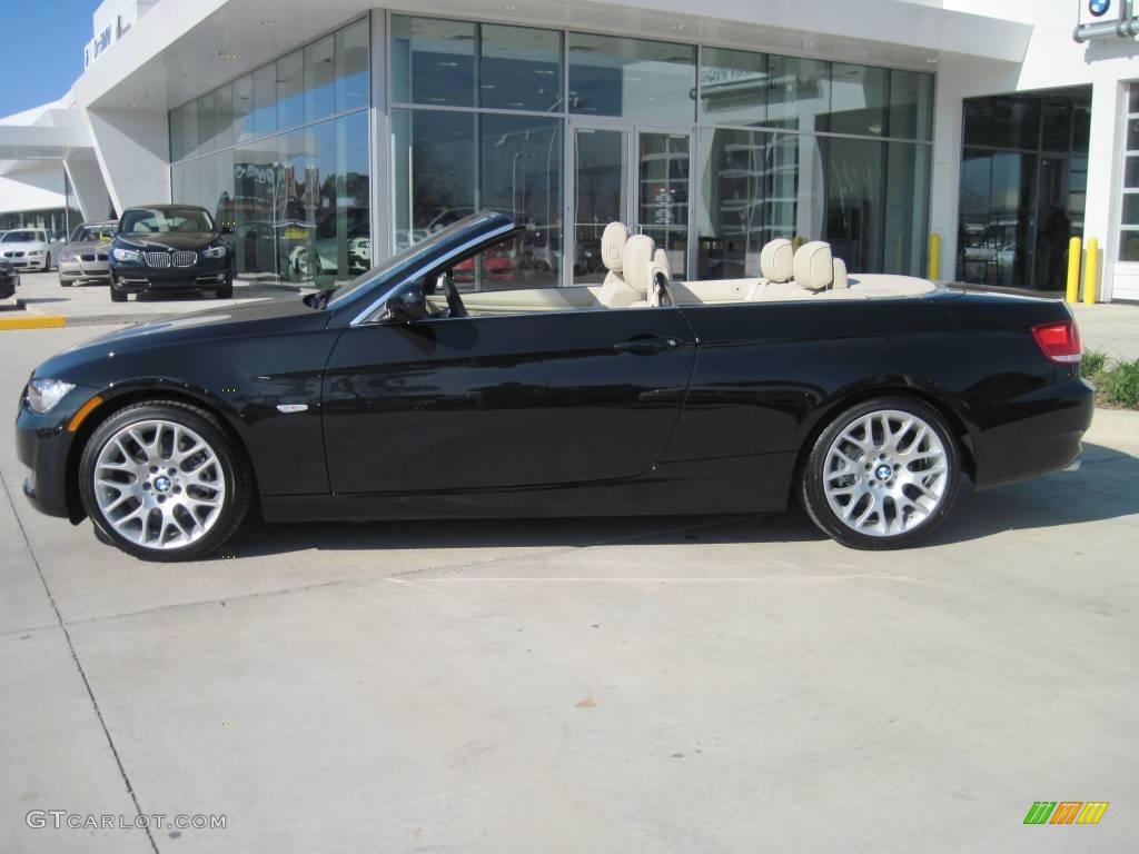 2010 3 Series 328i Convertible - Black Sapphire Metallic / Beige photo #3