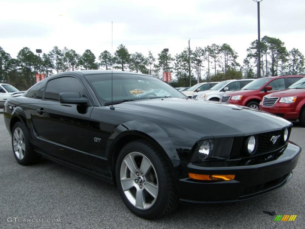2007 Mustang GT Premium Coupe - Black / Black/Red photo #7