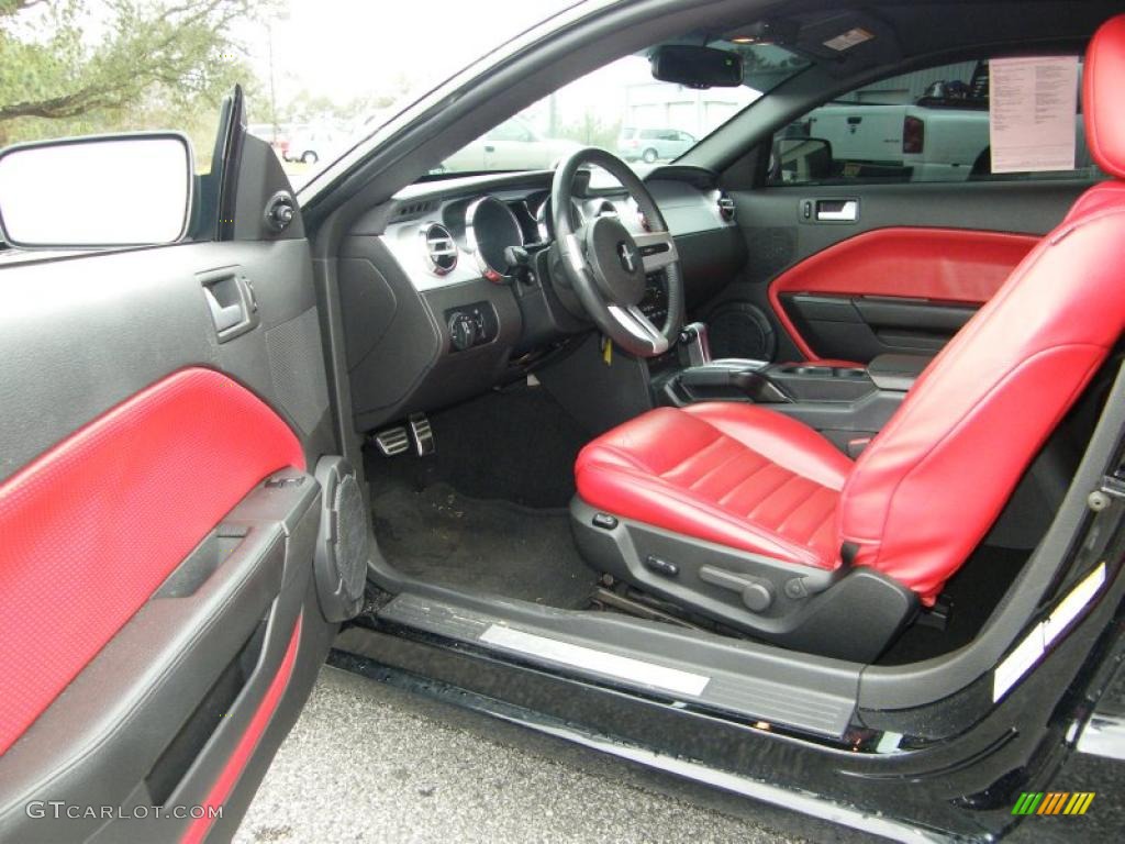 2007 Mustang GT Premium Coupe - Black / Black/Red photo #14
