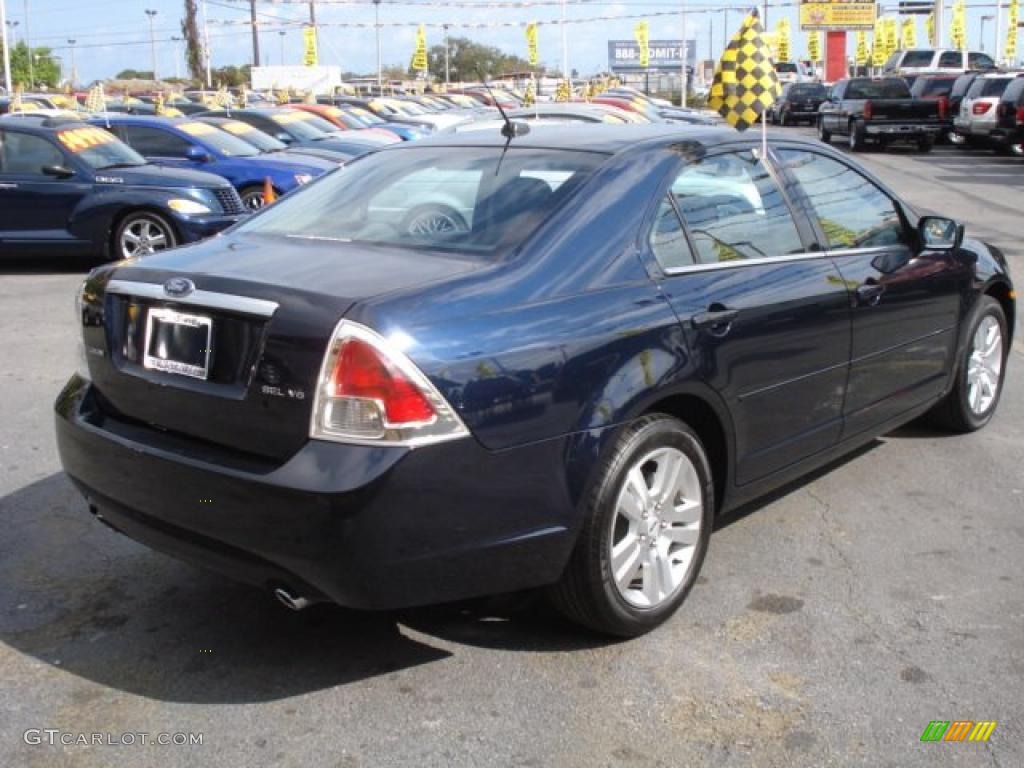 2008 Fusion SEL V6 - Dark Blue Ink Metallic / Charcoal Black photo #7