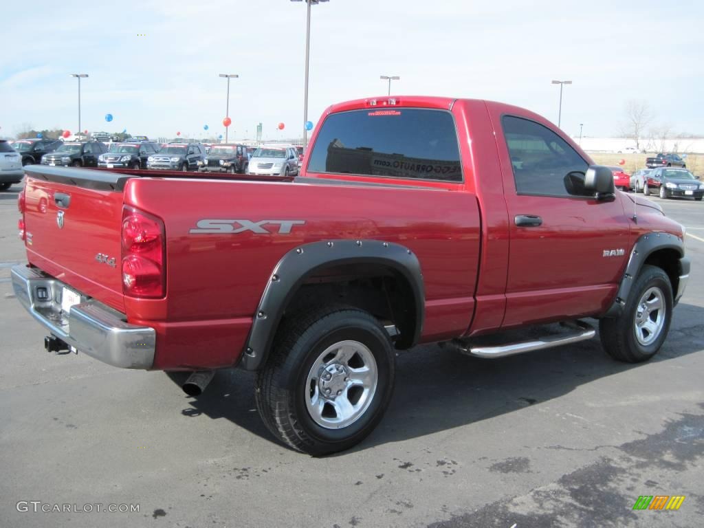 2008 Ram 1500 SXT Regular Cab 4x4 - Inferno Red Crystal Pearl / Khaki photo #8