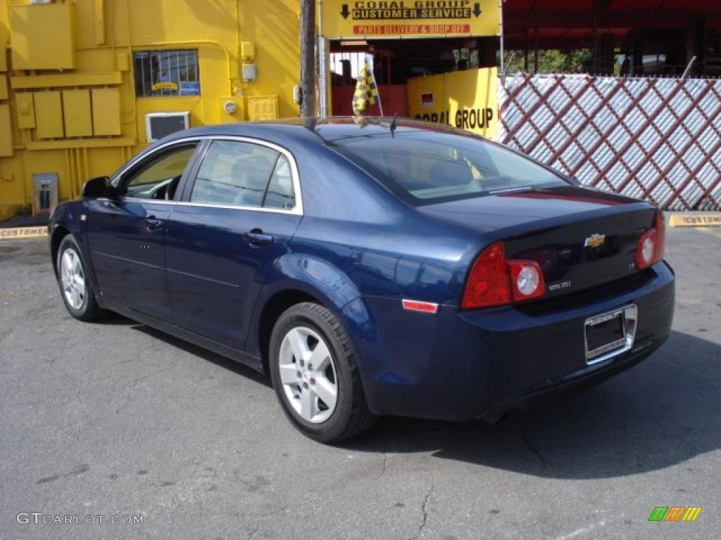 2008 Malibu LS Sedan - Imperial Blue Metallic / Titanium Gray photo #5