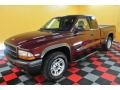 2002 Dark Garnet Red Pearl Dodge Dakota SXT Club Cab  photo #3