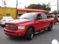 2004 Flame Red Dodge Ram 1500 Laramie Quad Cab  photo #3