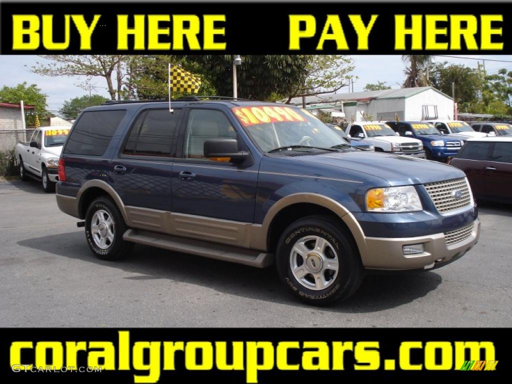 2003 Expedition Eddie Bauer - Medium Wedgewood Blue Metallic / Medium Parchment photo #1